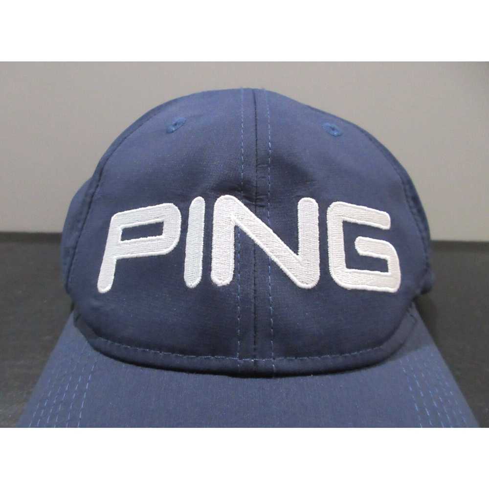 Vintage Ping Hat Cap Strap Back Blue White Logo G… - image 2