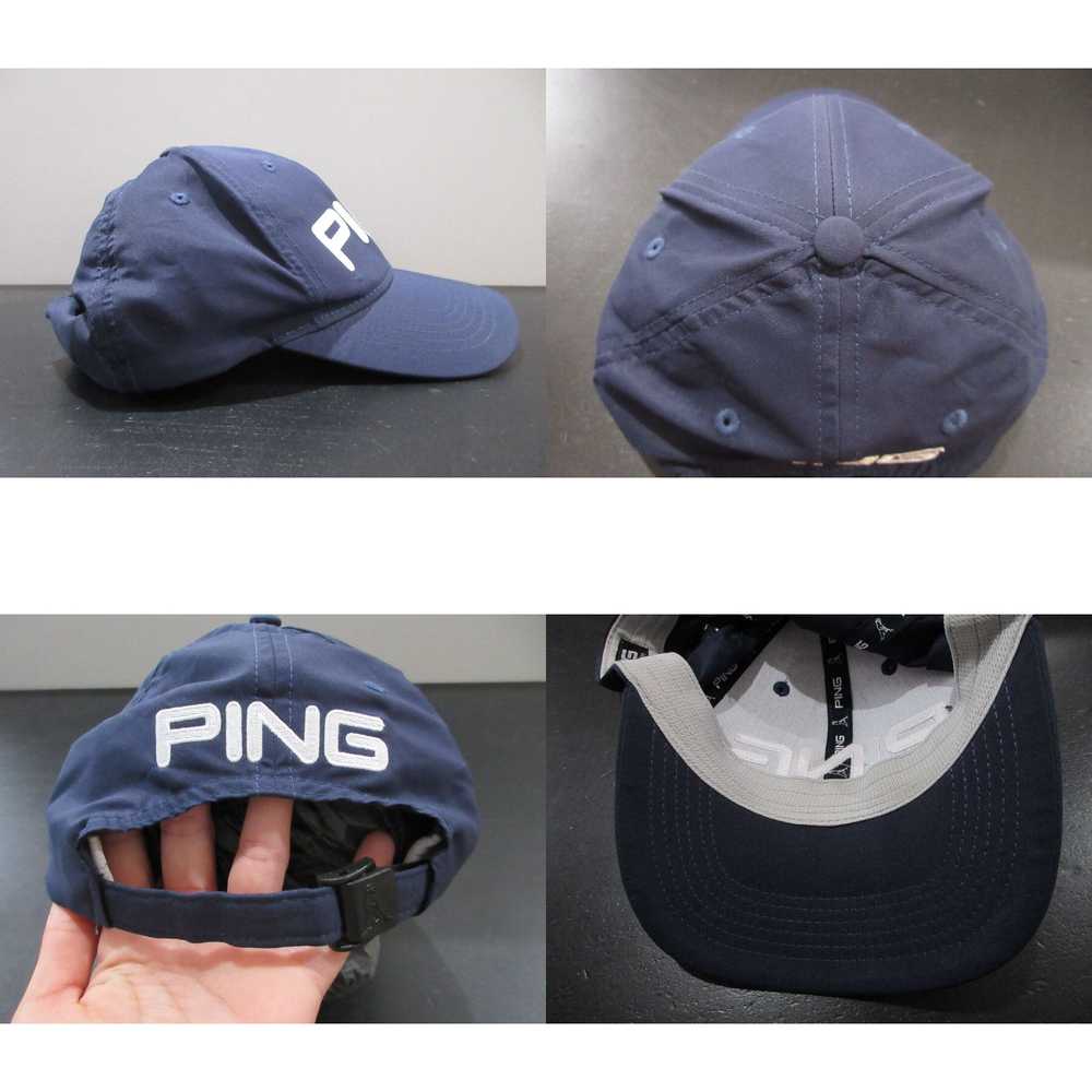 Vintage Ping Hat Cap Strap Back Blue White Logo G… - image 4