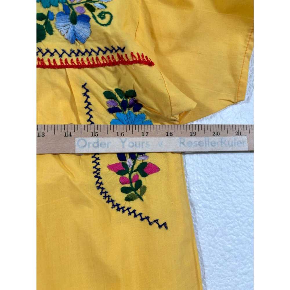 Vintage Mexican Embroidered Dress Womens Medium Y… - image 3