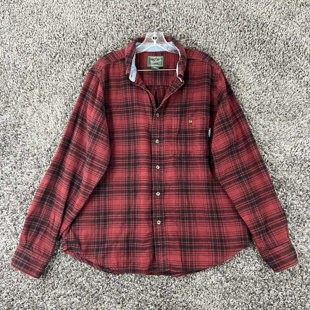 Vintage Woolrich Flannel Men’s XL Red Plaid Butto… - image 1