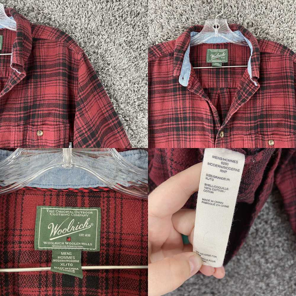 Vintage Woolrich Flannel Men’s XL Red Plaid Butto… - image 4