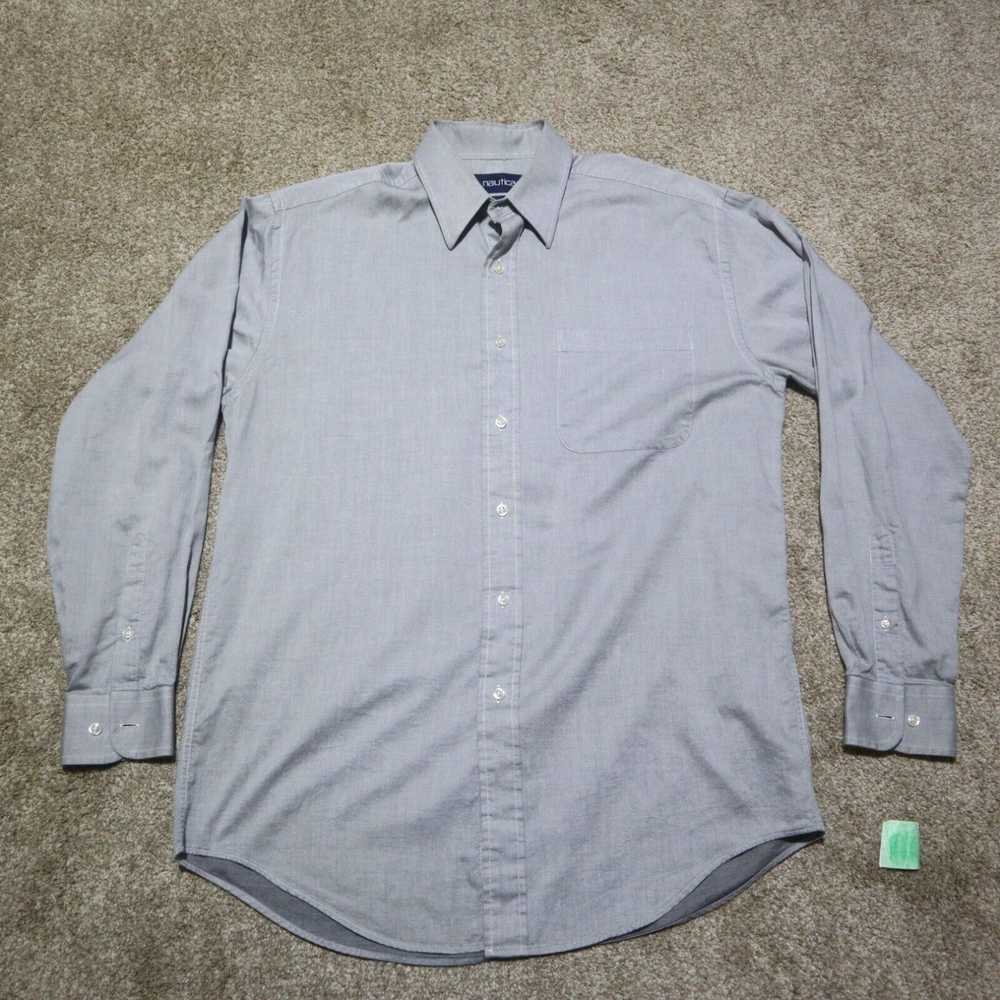 Nautica Nautica Gray Long Sleeve Button Up Shirt … - image 2