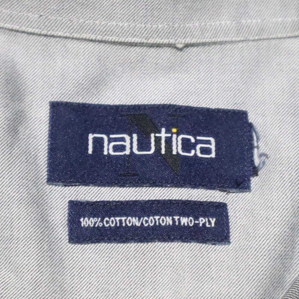 Nautica Nautica Gray Long Sleeve Button Up Shirt … - image 3