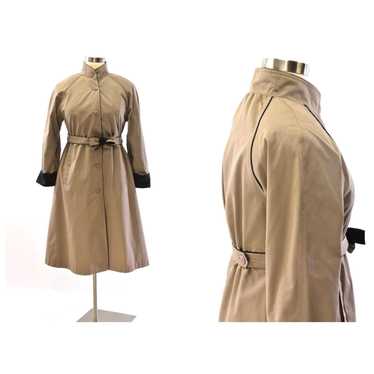 Vintage 80s Taupe online Trench Coat ? Rain Jacket Sz 16 Large XL