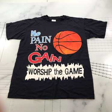 Vintage Vintage Basketball T Shirt Mens Large Nav… - image 1