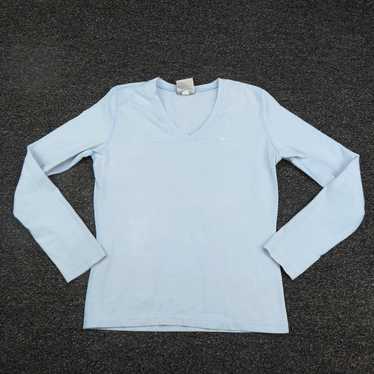 Nike Vtg Nike Shirt Womens Medium Light Blue Long… - image 1