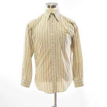 Gant 70s Vintage Mens L Striped Button Front Shir… - image 1