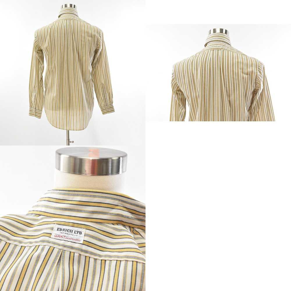 Gant 70s Vintage Mens L Striped Button Front Shir… - image 4