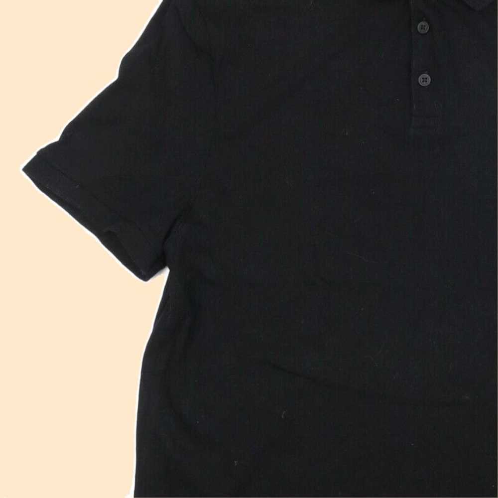 Asos Classic Fit Black Cotton Blend Polo Shirt fo… - image 7