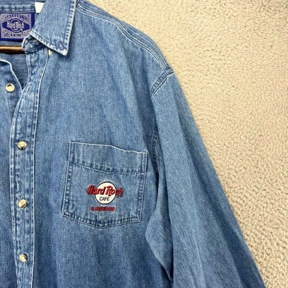 Hard Rock Cafe Vintage Hard Rock Cafe Denim Shirt… - image 2