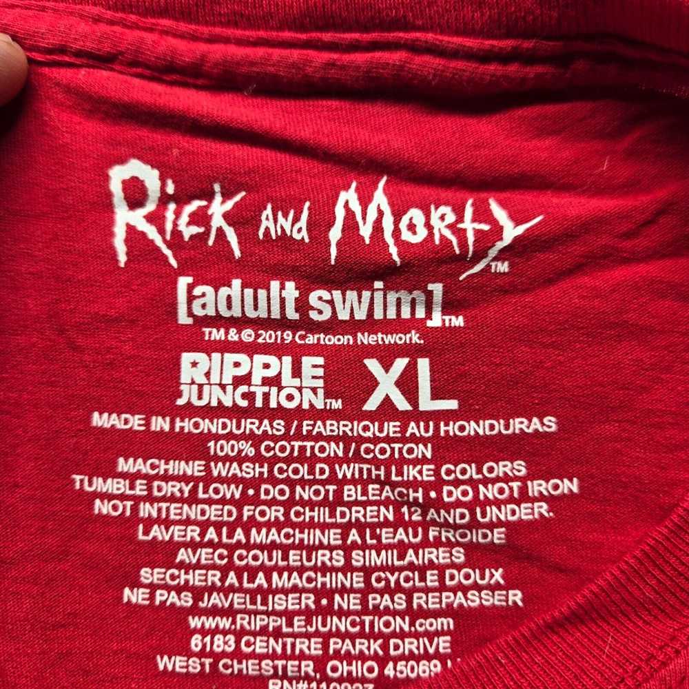 Swims Rick And Morty Merry Rickmas Holiday Red T-… - image 3