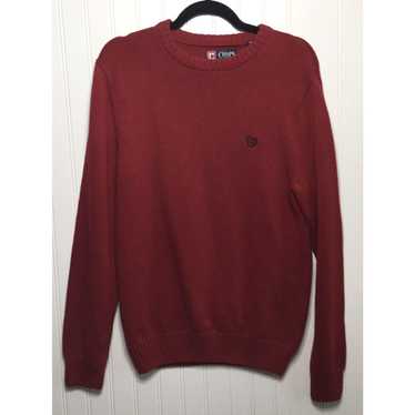 Chaps CHAPS Mens Small Red Crew Neck Knit Cotton … - image 1