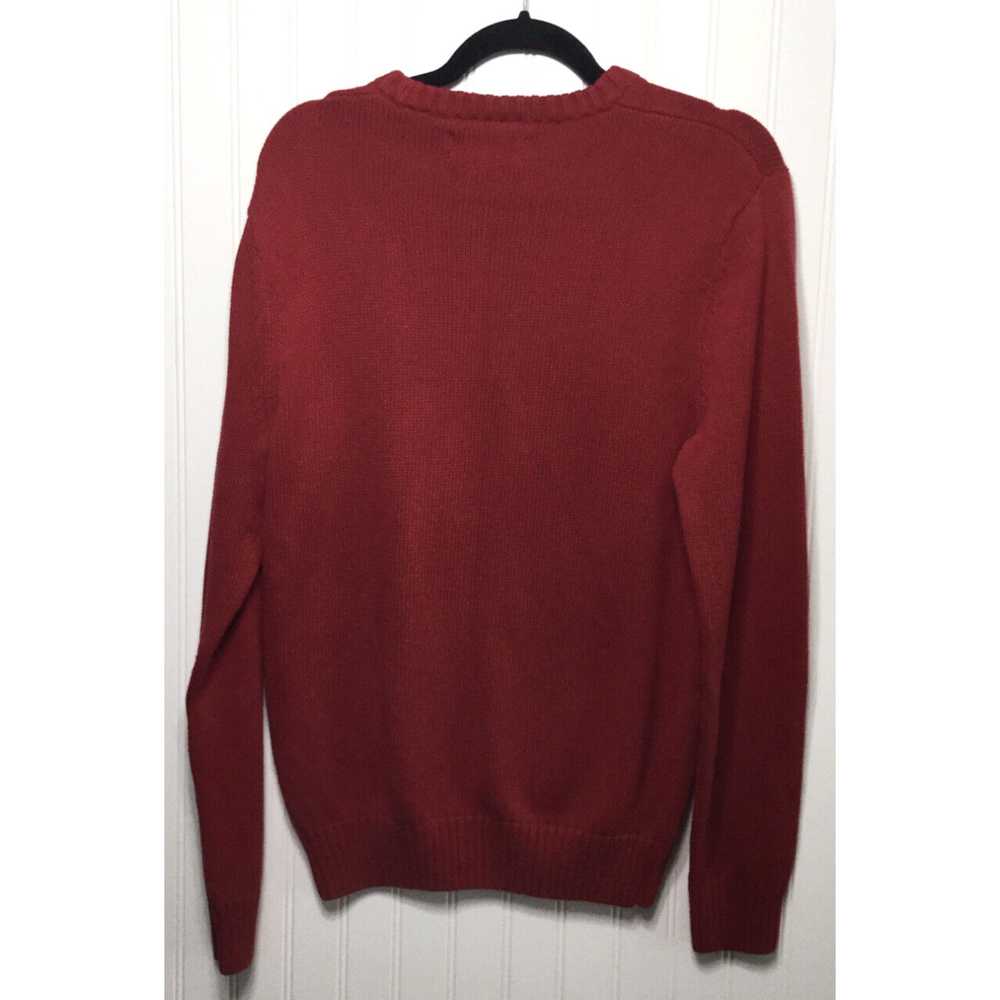 Chaps CHAPS Mens Small Red Crew Neck Knit Cotton … - image 2