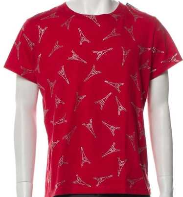 Balenciaga Balenciaga “Paris Bedazzled” Tee Red