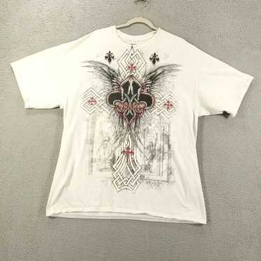 Gildan Wings Cross Shirt Mens 2XL Y2K Graphic Pri… - image 1