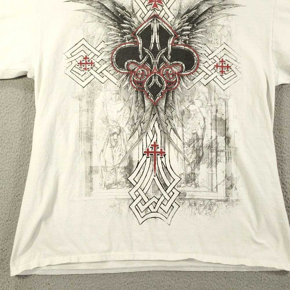 Gildan Wings Cross Shirt Mens 2XL Y2K Graphic Pri… - image 3