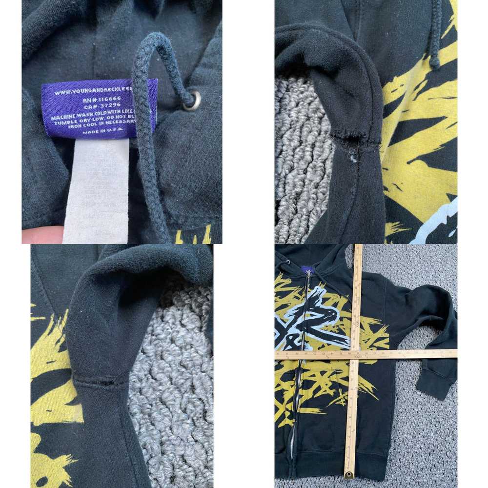 Vintage Y&R Young & Reckless Zip Hoodie Adult Med… - image 4