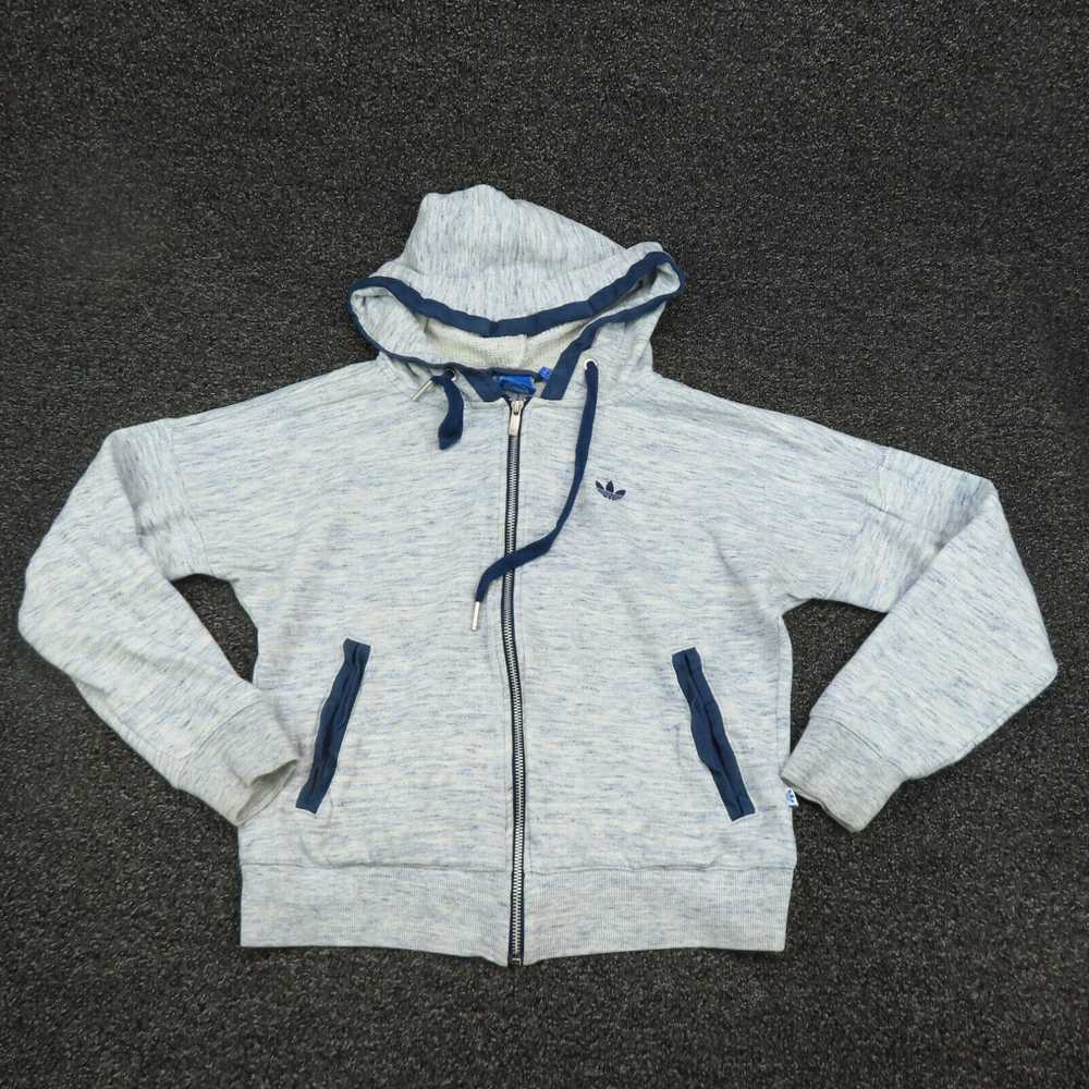 Adidas Adidas Jacket Womens Medium Gray & Blue Fu… - image 1