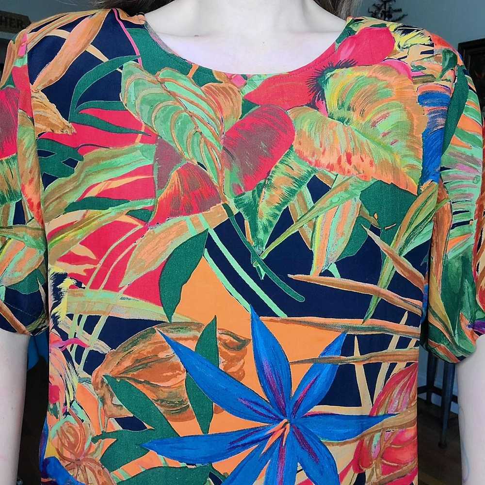 Vintage 1990's tropical blouse - Karen Kane - image 2