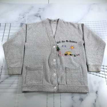 Vintage Vintage Teacher Cardigan Mens Large Heath… - image 1