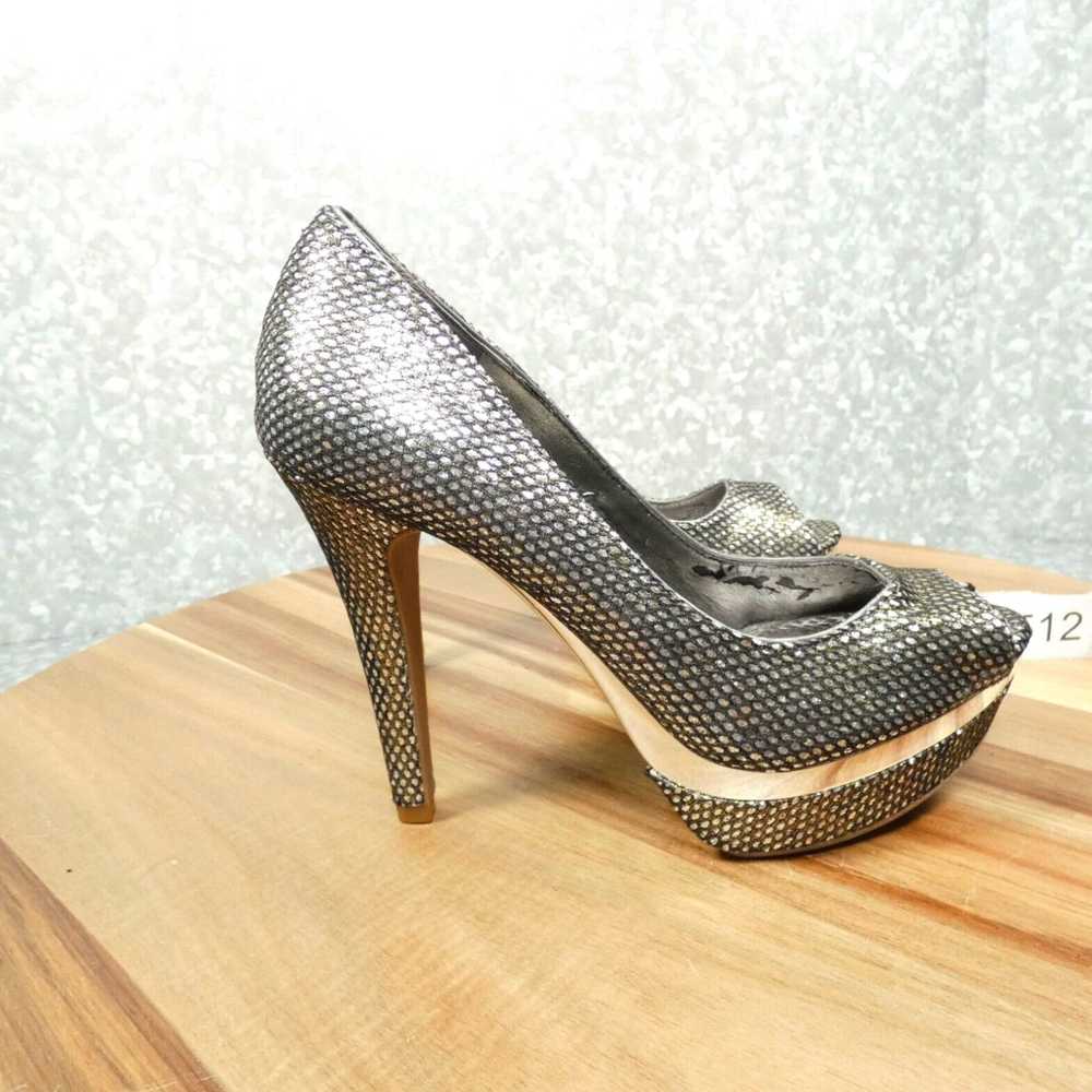 Vintage Gianni Bini Heels Womens 6 M Silver Sequi… - image 2