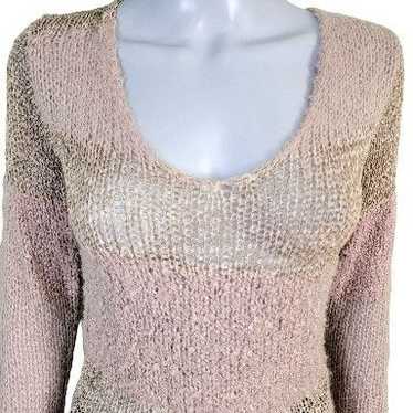 Bke BKE Mohair Sweater Top Women Medium Pink Shirt