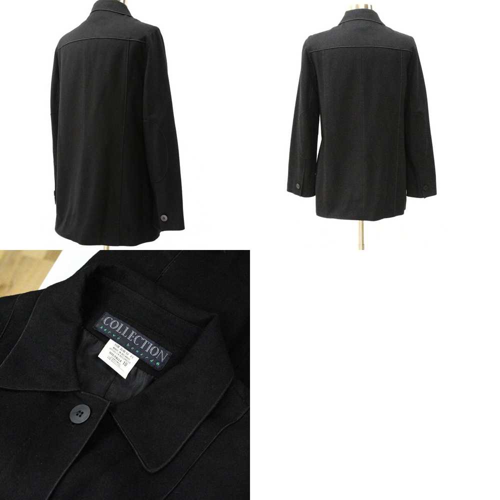 Vintage Womens 10 Black Elbow Patch Shirt Jacket … - image 4