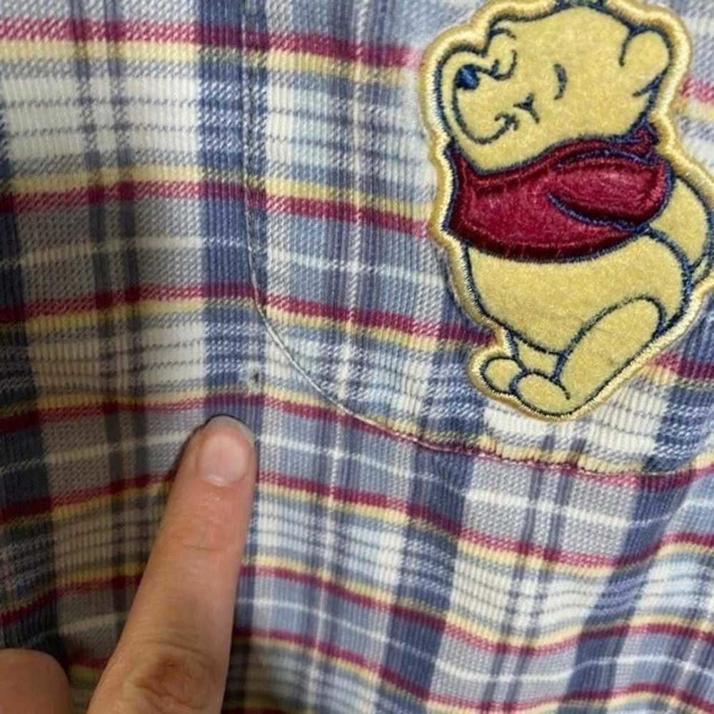 Vintage Disney Winnie the Pooh, flannel plaid but… - image 4