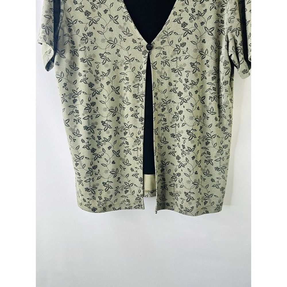 Vintage Y2K Womens Medium Micro Floral Layered Bl… - image 3