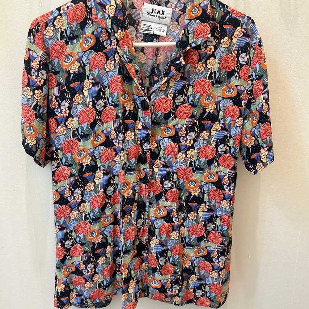 Flax Floral Shirt - image 1