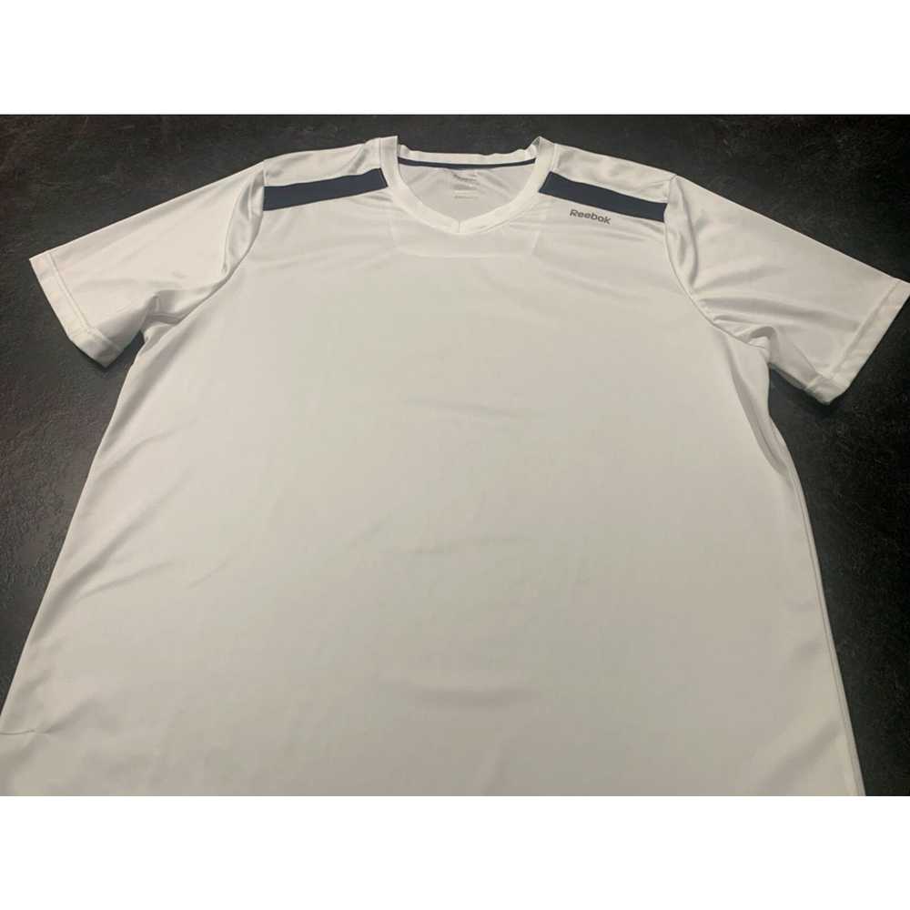 Reebok Reebok Athletic T-shirt White V-neck Men’s… - image 1