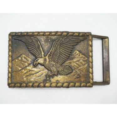 Vintage Brass Bald Eagle Metal Belt Buckle