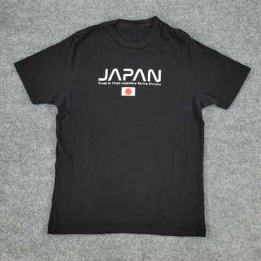 Vintage Japan Shirt Men's Small Black Tuned In To… - image 1