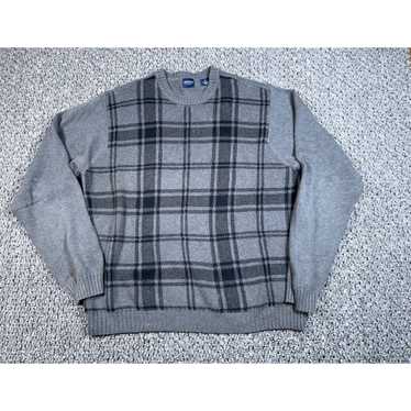 Arrow Dad Style Grid Check Sweater Adult Medium G… - image 1