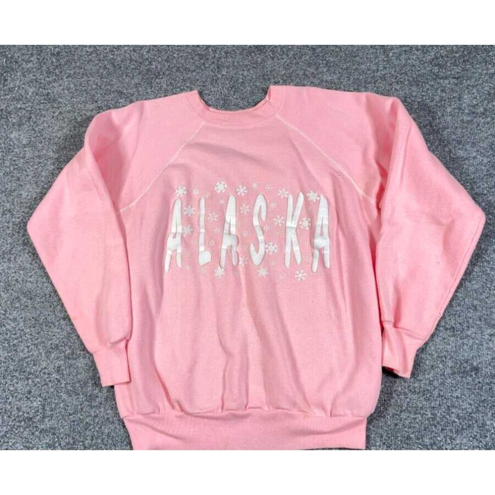 Vintage VTG 80s Alaska Puff Print Sweatshirt Wome… - image 1