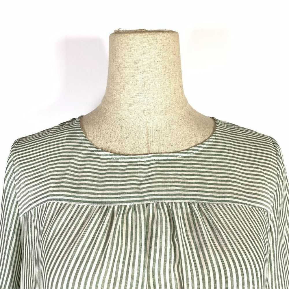 Relian seven-quarter sleeve blouse tunic stripe g… - image 2