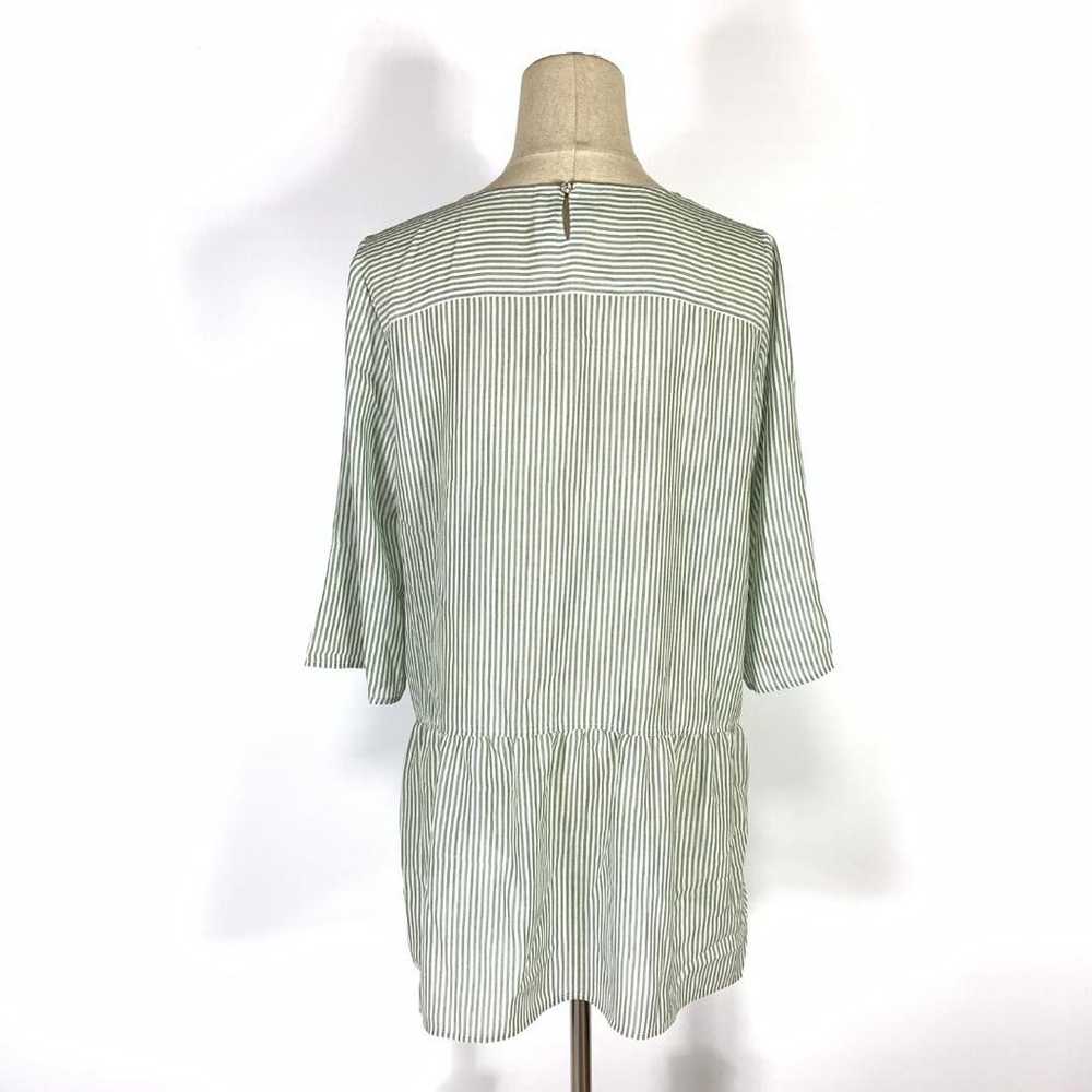 Relian seven-quarter sleeve blouse tunic stripe g… - image 4