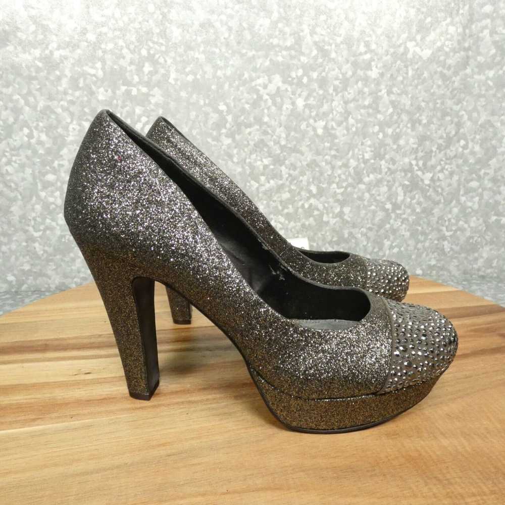 Vintage Gianni Bini Heels Womens 9M Brown Sparkle… - image 2