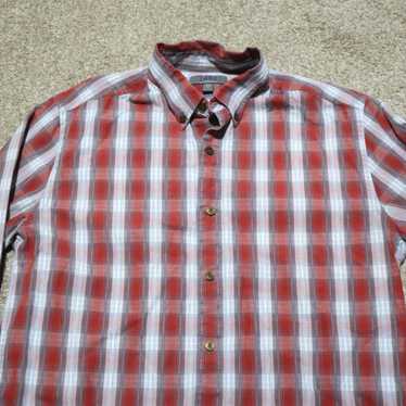 Vintage 1888 Saddlebred Red White Checkered Butto… - image 1