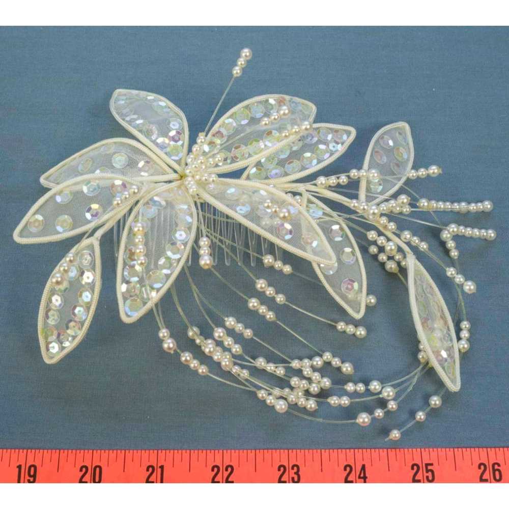 Vintage Vintage Delicate Headpiece Sequined dq - image 1