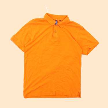 Vintage Classic Fit Mens Orange Polo Shirt in Cot… - image 1