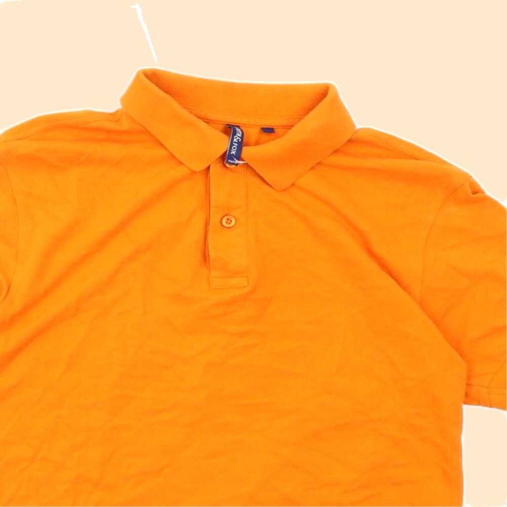 Vintage Classic Fit Mens Orange Polo Shirt in Cot… - image 3