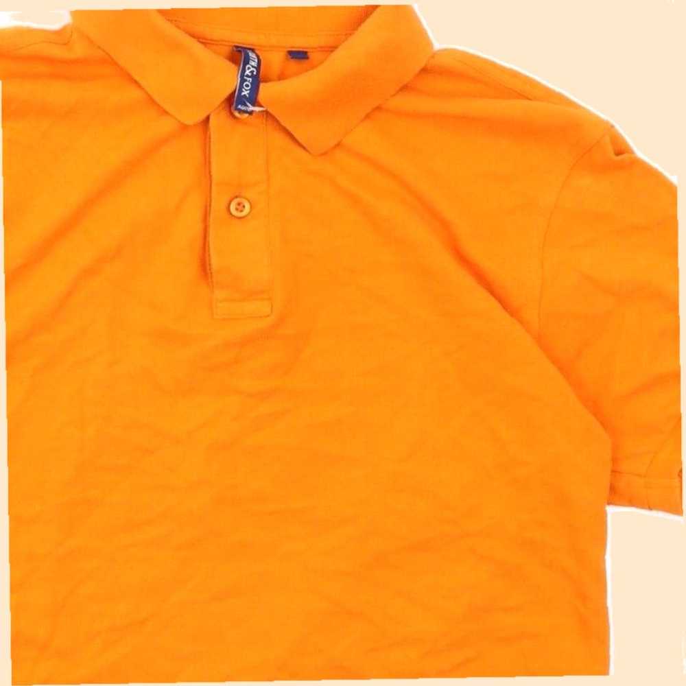 Vintage Classic Fit Mens Orange Polo Shirt in Cot… - image 5