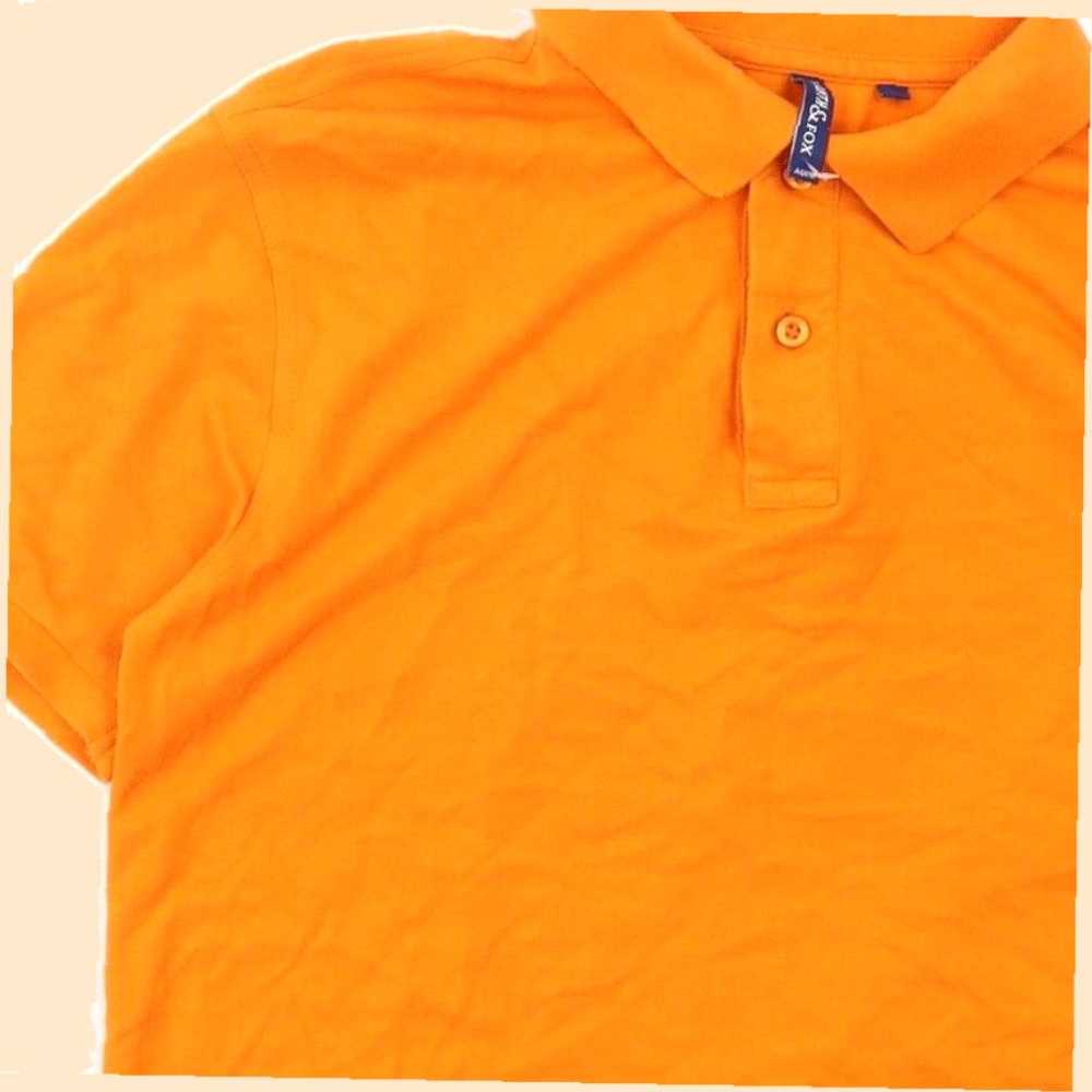 Vintage Classic Fit Mens Orange Polo Shirt in Cot… - image 6