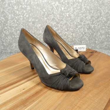 Vintage Antonio Melani Shoes Womens 7 M Gray Sued… - image 1