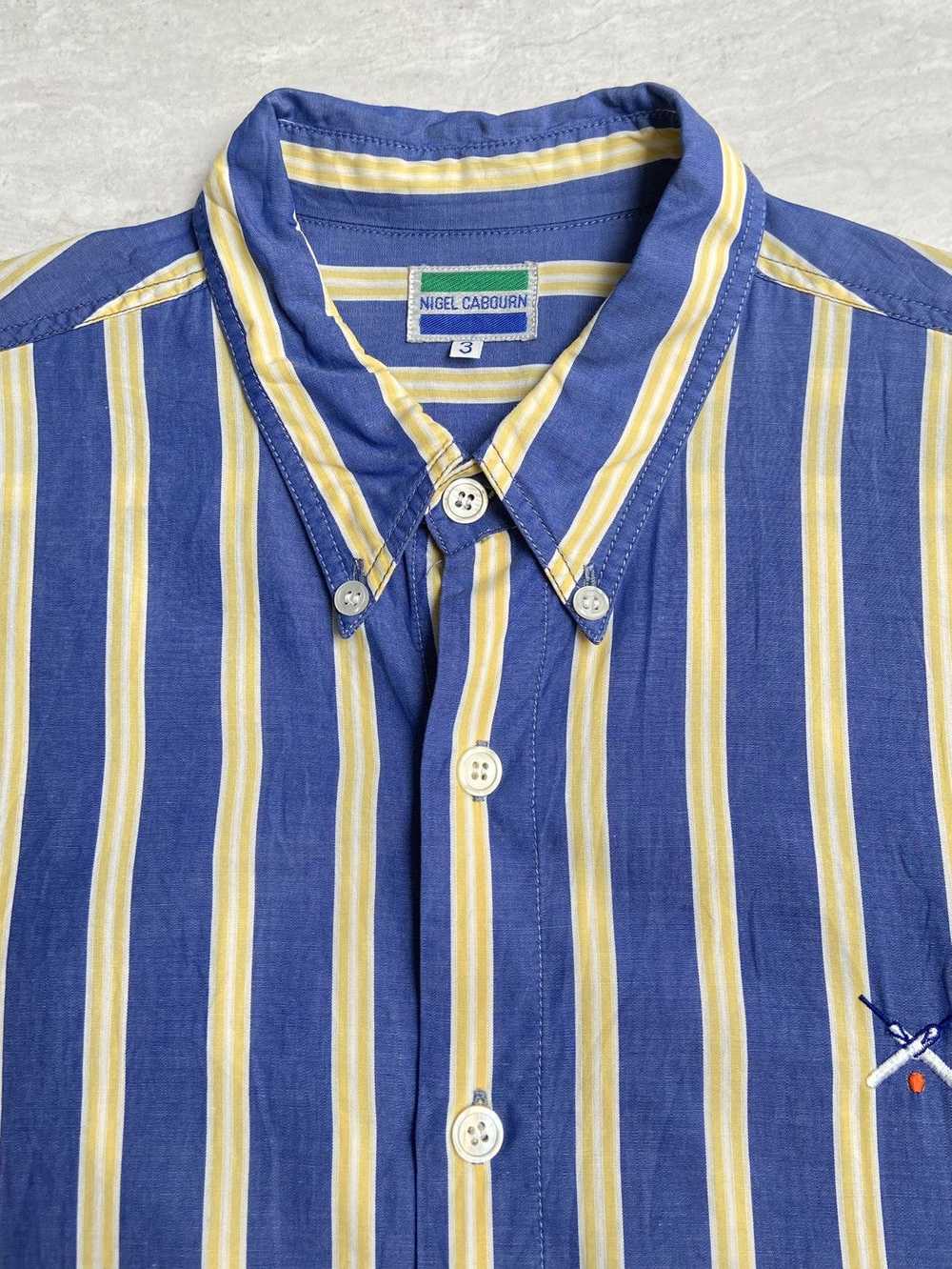 Nigel Cabourn NIGEL CABOURN Blue Striped Shirt - image 11