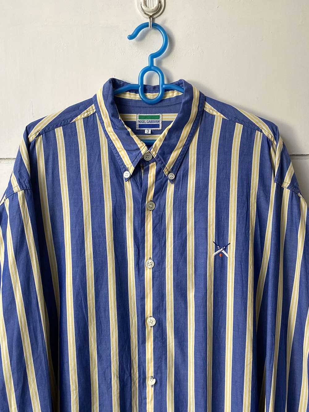 Nigel Cabourn NIGEL CABOURN Blue Striped Shirt - image 3