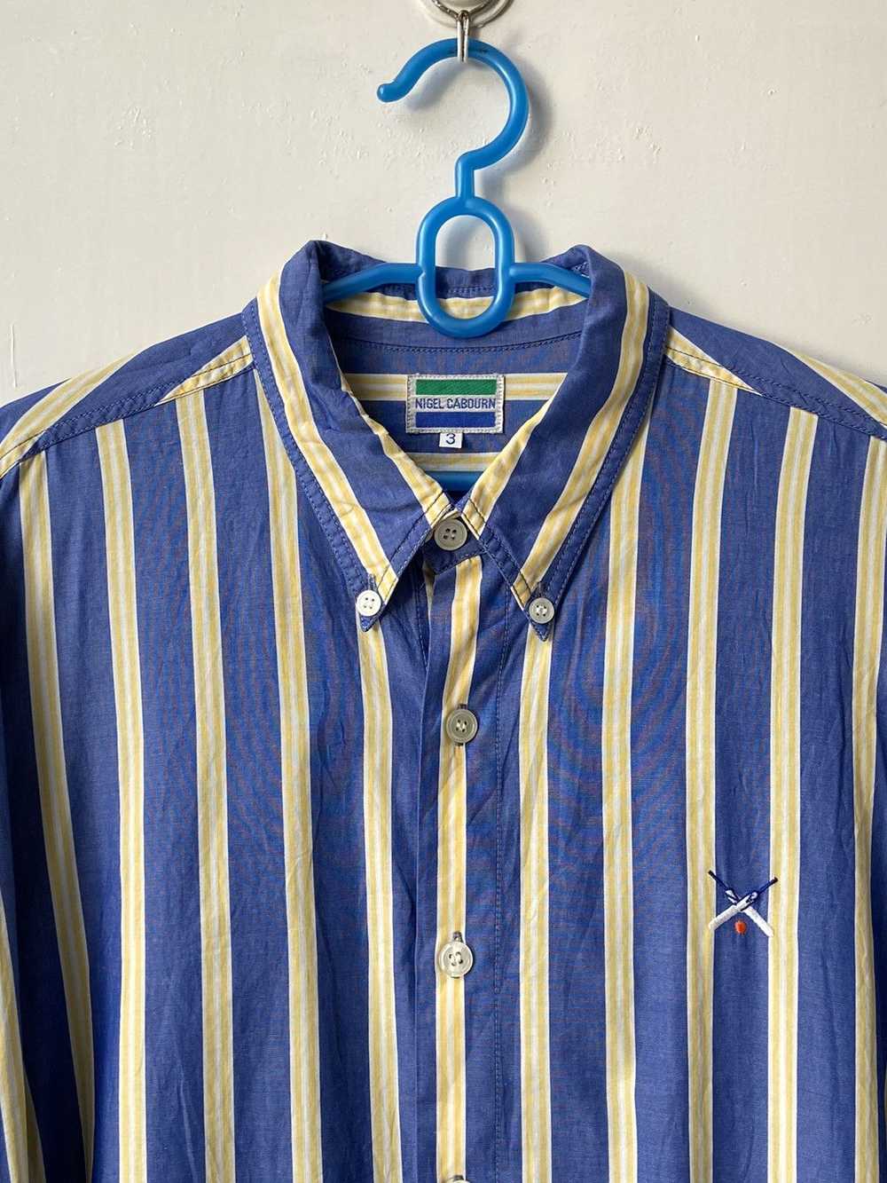 Nigel Cabourn NIGEL CABOURN Blue Striped Shirt - image 4