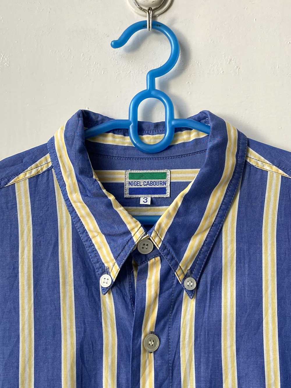 Nigel Cabourn NIGEL CABOURN Blue Striped Shirt - image 5