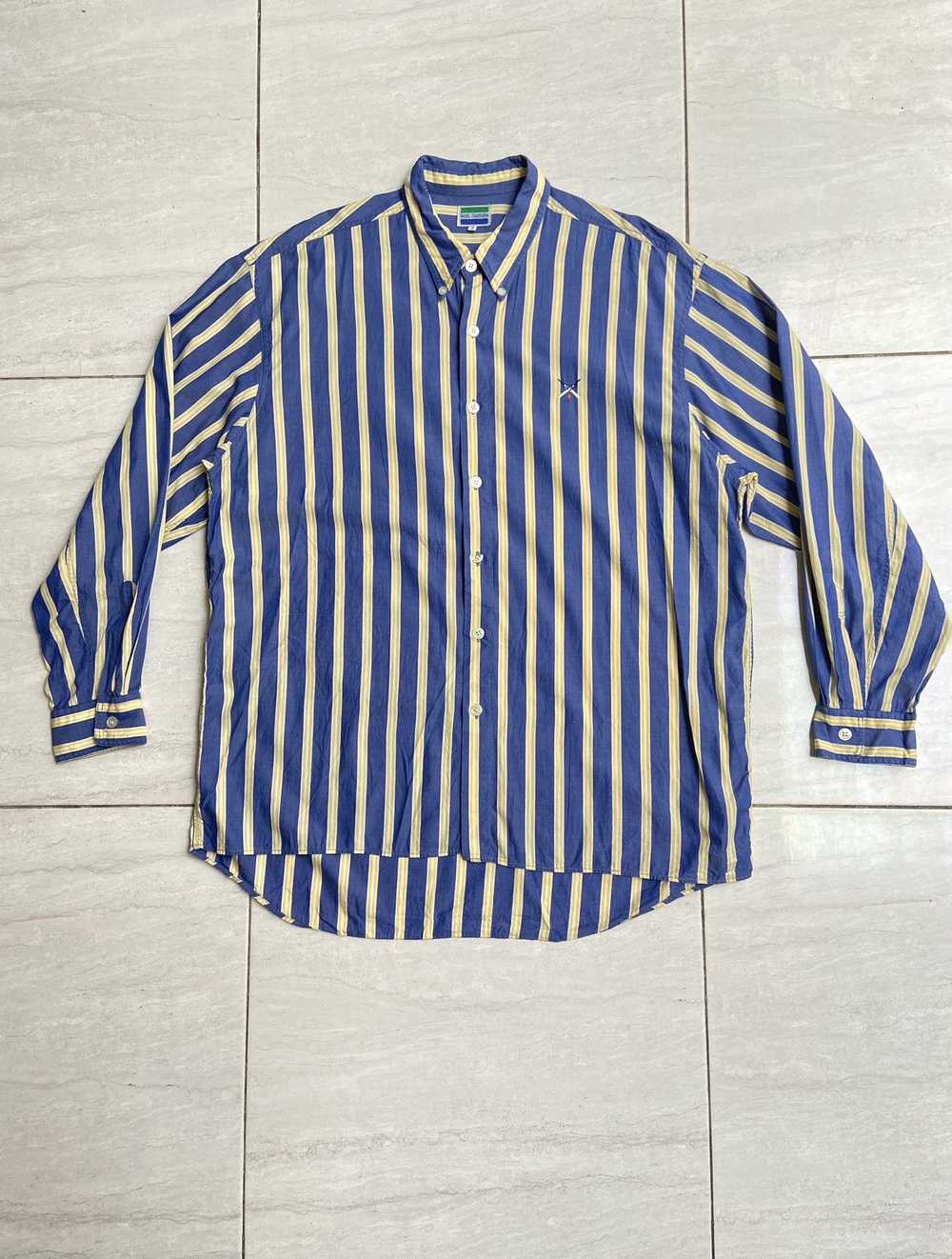 Nigel Cabourn NIGEL CABOURN Blue Striped Shirt - image 7